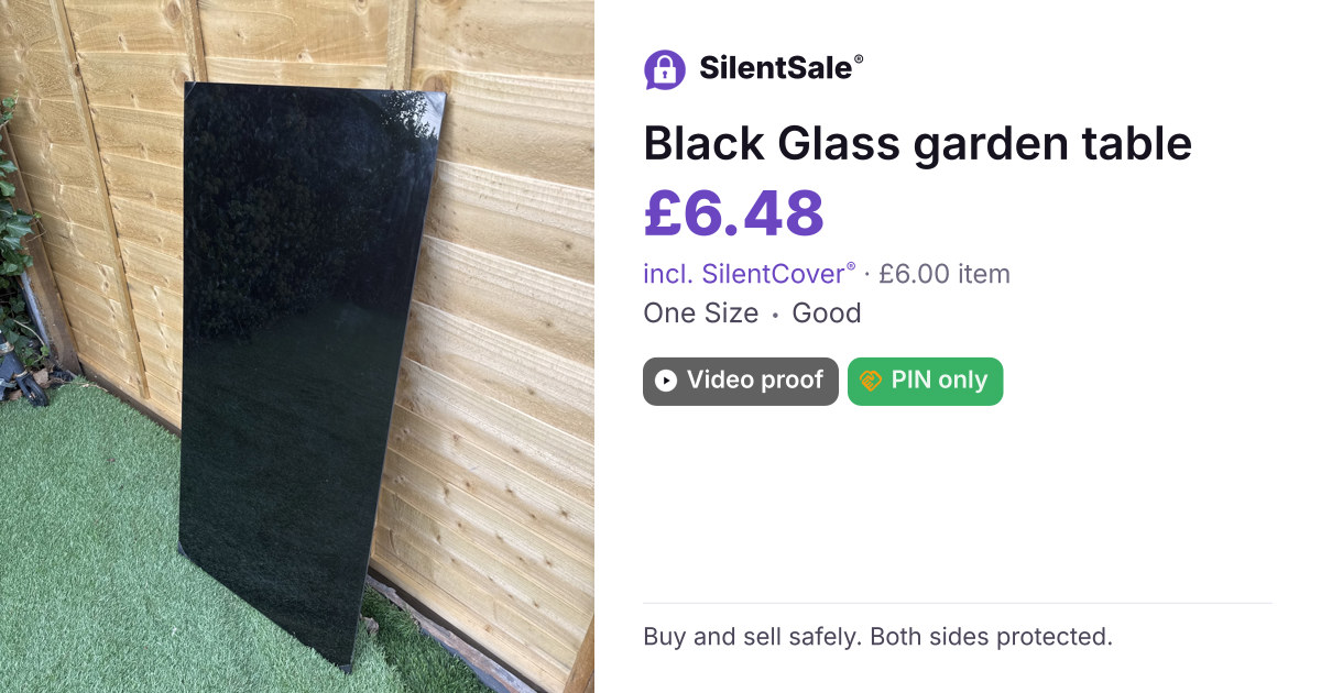 Black Glass garden table 
