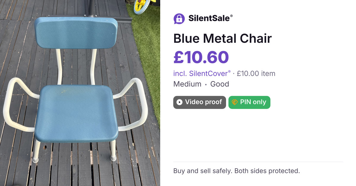 Blue Metal Chair