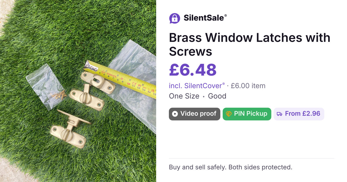 Brass Window Latches with Screws