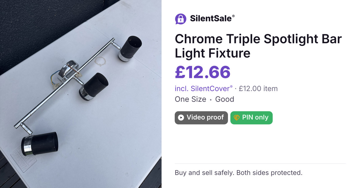 Chrome Triple Spotlight Bar Light Fixture
