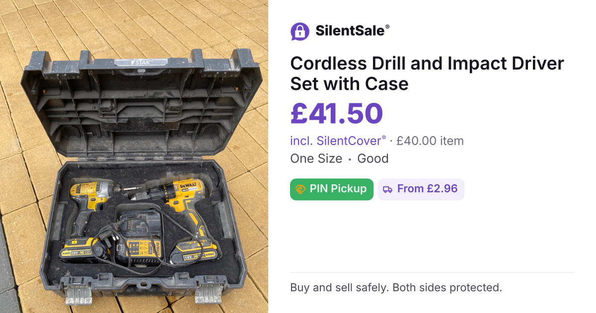 Cordless Drill and Impact Driver Set with Case
