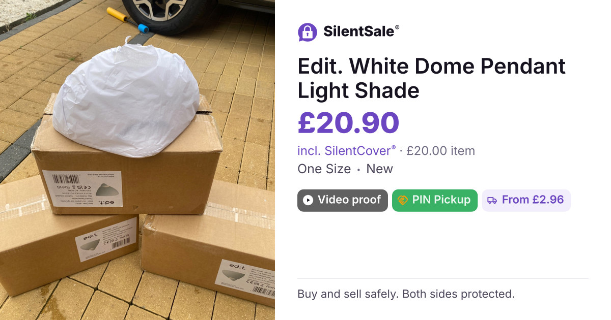 Edit. White Dome Pendant Light Shade