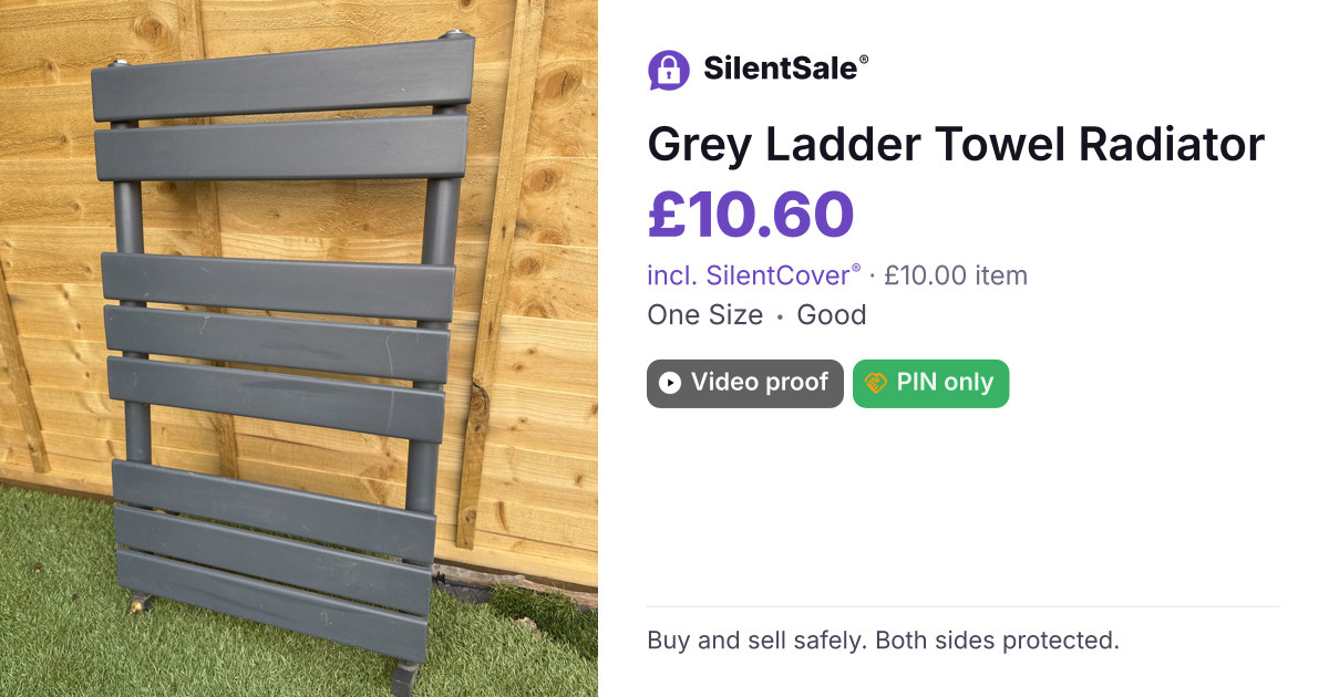 Grey Ladder Towel Radiator