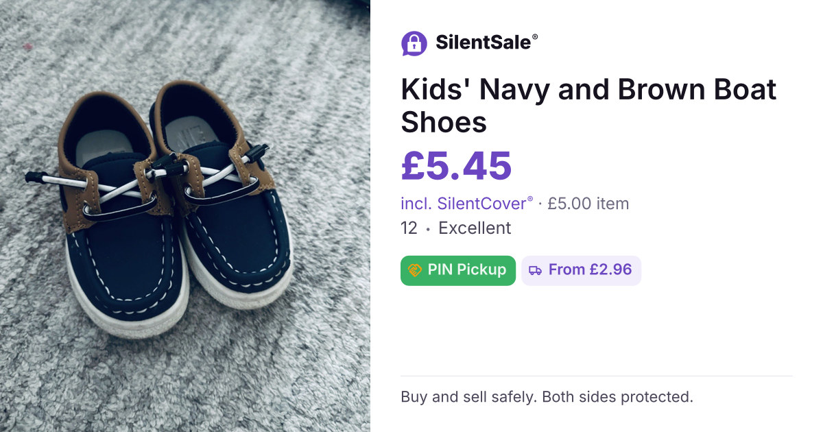 Kids' Navy and Brown Boat Shoes