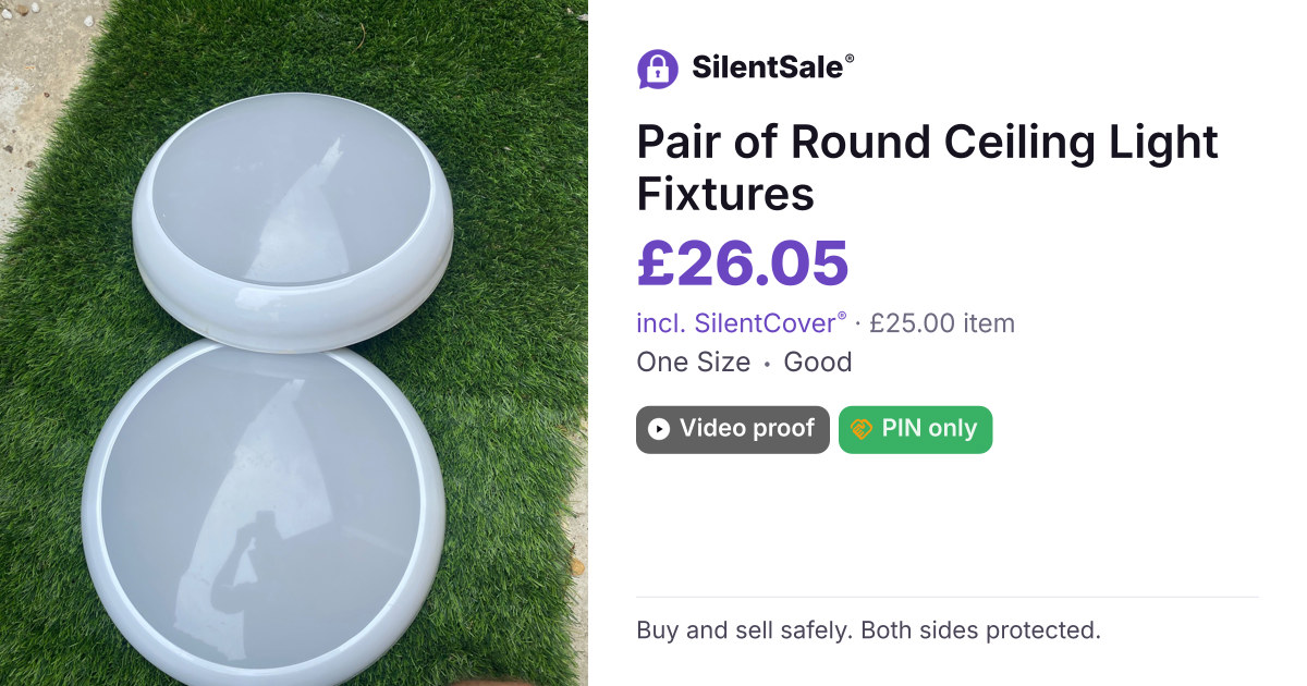 Pair of Round Ceiling Light Fixtures