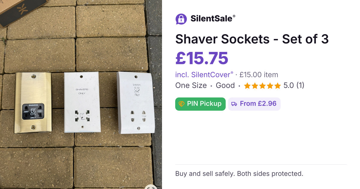Shaver Sockets - Set of 3