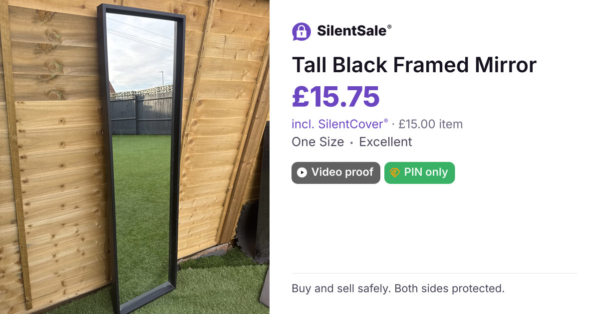 Tall Black Framed Mirror