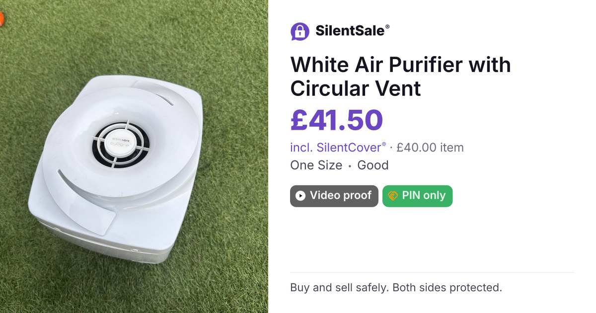 White Air Purifier with Circular Vent